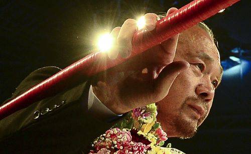 이왕표가 ‘이왕표 은퇴 기념 포에버 챔피언’ 2015 국제프로레슬링대회에 참석해 은퇴식을 갖고 링에서 내려오고 있다. 국민일보 DB