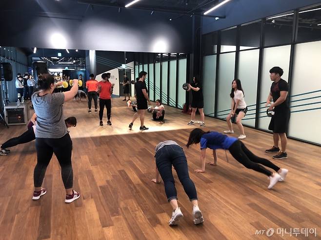 데카트론 매장 내 요가·필라테스 스튜디오/사진=양성희 기자