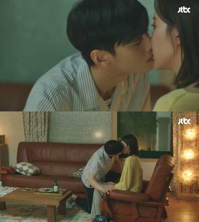 어떻게 하면 예쁜 장면이 나올까 상의하면서 찍었다는 임수향-차은우 키스씬 (사진='내 아이디는 강남미인' 캡처)