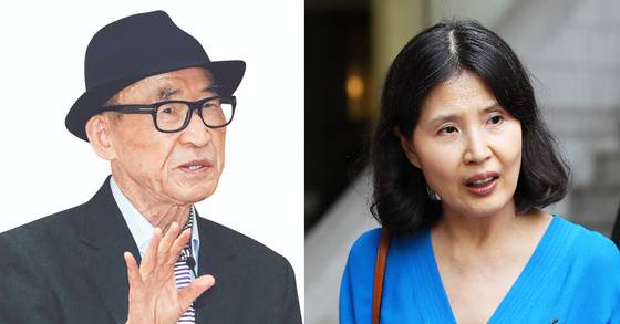 고은 시인(왼쪽), 최영미 시인. [중앙포토·연합뉴스]