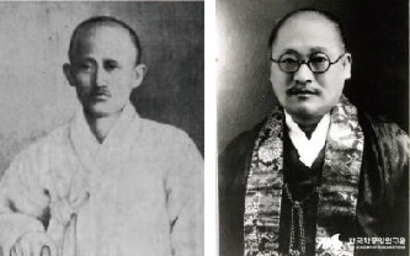 대종교의 창시자 나철과 원불교의 창시자 박중빈 ⓒ 광주광역시청 제공