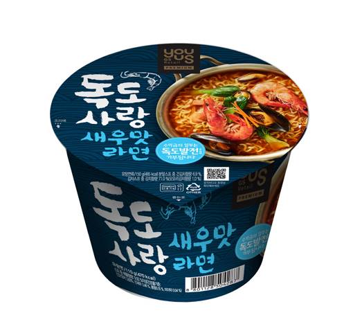 GS25의 ‘독도사랑 새우맛 라면’. 사진제공|GS25