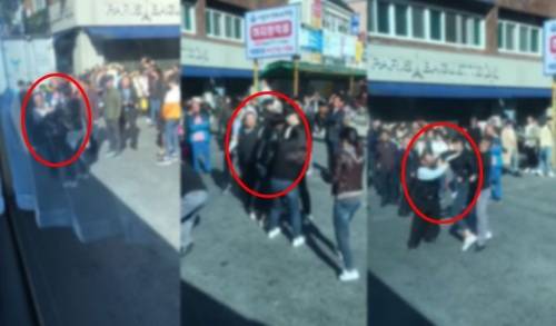 대전 유성시외버스터미널 버스기사 폭행 현장. 온라인 커뮤니티 ‘보배드림’ 캡처