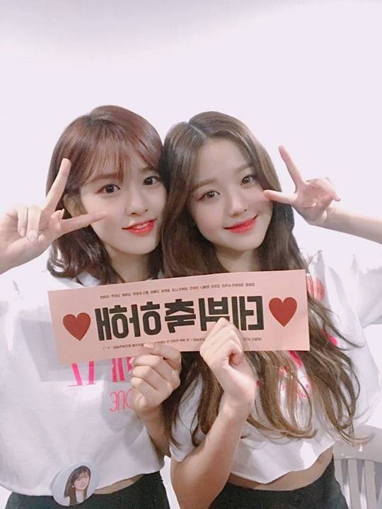 아이즈원 안유진, 장원영 (사진=스타쉽 공식SNS)