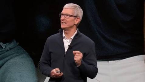 30일(현지 시각) 미국 뉴욕 브루클린에서 이벤트 행사를 진행 중인 팀 쿡 애플 최고경영책임자. /애플 공식 홈페이지 캡쳐