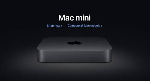 4년 만에 새로운 제품이 공개된 맥 미니. /애플 공식 홈페이지 캡쳐