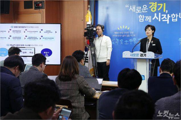 경기도 차정숙 자치행정국장인 31일 정책브리핑을 열고 "'체납자 증권 압류 시스템'을 개발, 고액 체납자의 주식이나 펀드를 5일내 압류 및 매각할 수 있게 됐다"고 밝혔다. (사진제공=경기도)