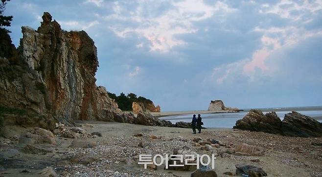 ▲ 농여해변 나이테 바위