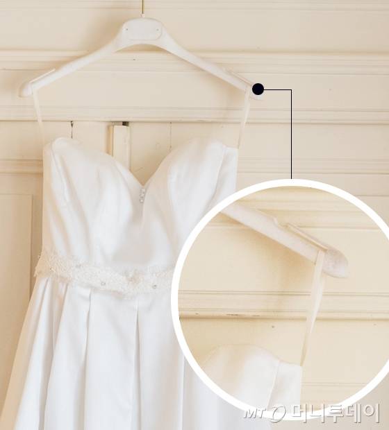 행잉 루프를 활용해 걸어둔 드레스./그래픽=이은 기자