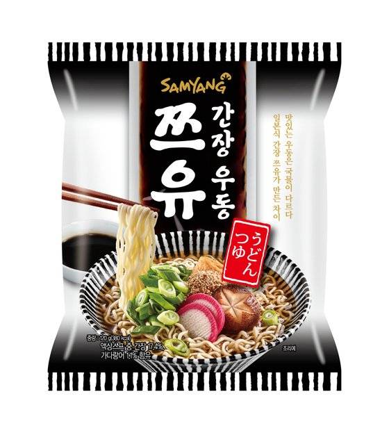 삼양식품의 쯔유간장우동 라면은 일본식 간장 쯔유를 활용한 독특한 맛으로 출시한 지 몇달 만에 군인에게 인기있는 라면 '톱10'안에 들었다. [사진 삼양식품]