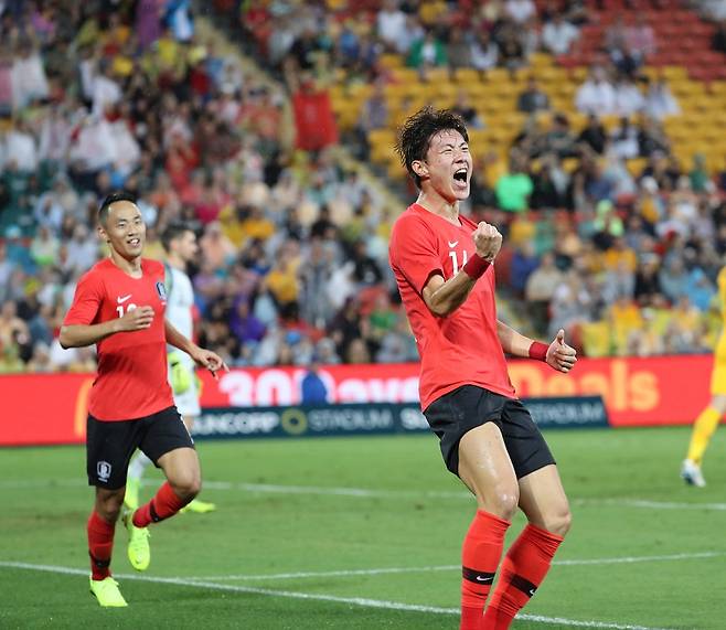 ▲ 선제골을 넣은 황의조 ⓒ연합뉴스