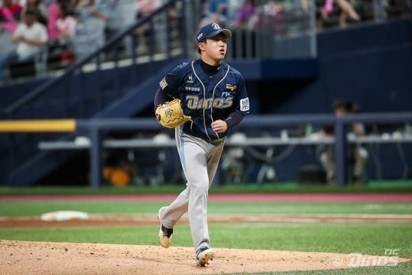 지난 7월 7일 첫 선발 데뷔전을 치른 김재균 ⓒNC다이노스