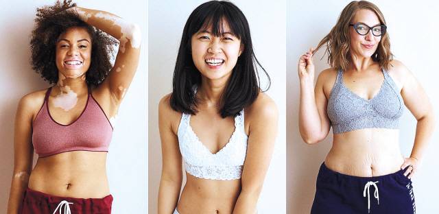완벽한 8등신 모델 대신 평범한 일반인 모델을 내세우는 미국 속옷 브랜드 ‘에어리’. 사진은 브라렛을 착용한 에어리의 모델들. [제공=에어리 공식 홈페이지]