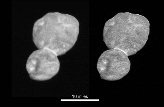 울티마 툴레와 2만8000㎞에서 촬영된 사진.사진 출처=NASA/Johns Hopkins University Applied Physics Laboratory/Southwest Research Institute