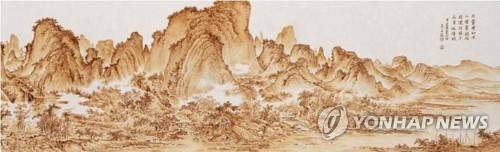 김영조 씨가 인두로 그린 '하산도' [문화재청 제공=연합뉴스 자료사진]