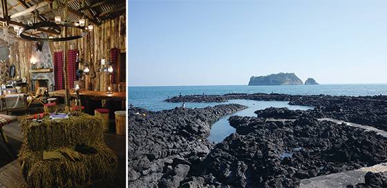 친봉산장,  법환바다 앞 범섬