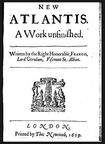 1627년 발간된 프랜시스 베이컨의 ‘뉴 아틀란티스.