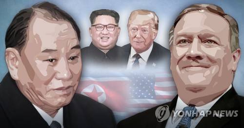 김영철과 마이크 폼페이오 북미 고위급회담 (PG) [최자윤 제작] 일러스트