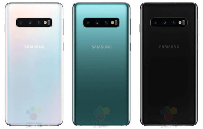 3가지 색상에 따른 갤럭시S10 후면 이미지. /사진=윈퓨처