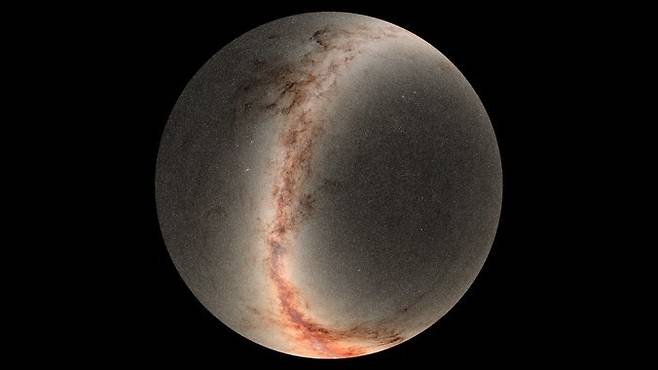 4년간 천체망원경이 촬영한 사진을 합성해 만든 사진. 하와이대 제공