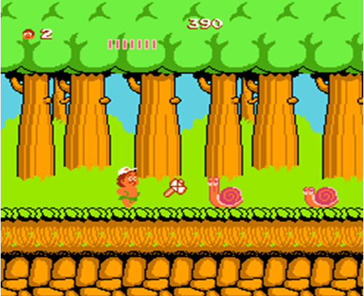 (가정용 콘솔게임기(MSX, 패미콤 등)에서는 다카하시 명인의 모험도로 리메이크됐다)