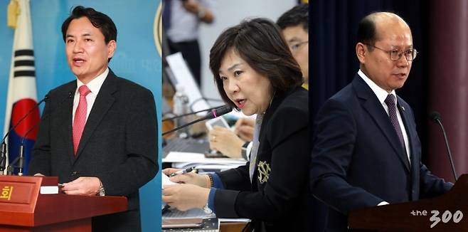 (왼쪽부터) 김진태·김순례·이종명 자유한국당 의원 /사진=이동훈 기자·뉴스1