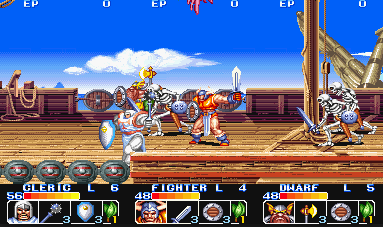 (오락실을 강타했던 횡스크롤 액션 게임. 이 화면을 기억하시는 분들이 많을 터이다)