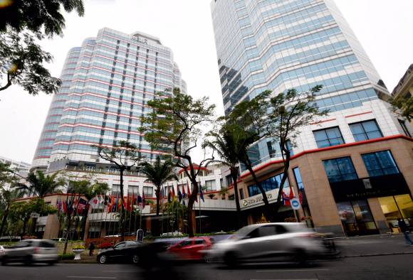 24일 김정은 위원장의 숙소로 확정된 베트남 하노이 멜리아 하노이 리조트에 긴장감이 흐르고 있다. 2019.2.24 박지환 기자 popocar@seoul.co.kr