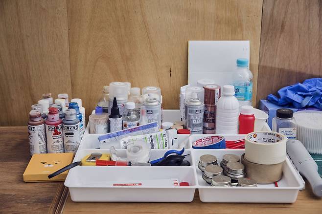 김태기 작가의 작품 용구들. 사진 윤동길(스튜디오 어댑터 실장)