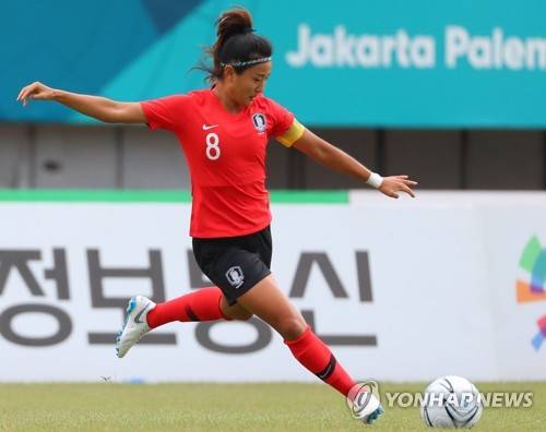 여자축구대표팀에서 8번을 달고 뛰었던 조소현 [연합뉴스 자료 사진]