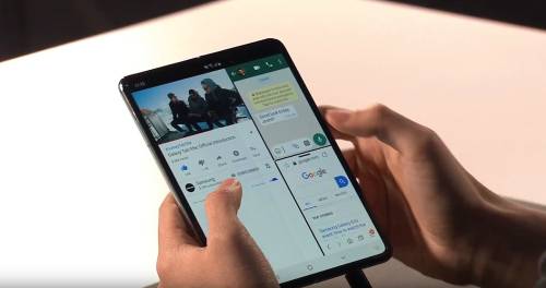 삼성 '갤럭시 폴드' 시연영상 갈무리.