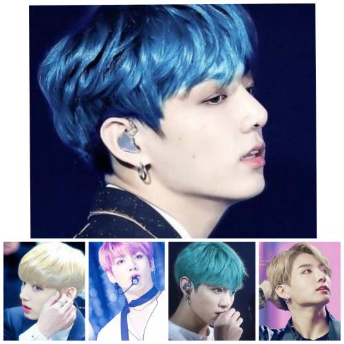 정국 머리색깔 합성사진 모음