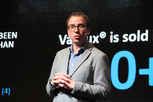 Sebastien Fricker, senior researcher of Essilor (Lim Jeong-yeo/The Korea Herald)