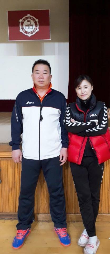 김운학 코치(왼쪽)와 이희정 감독. [김운학 코치 제공]