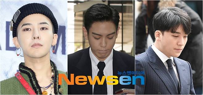 왼쪽부터 지드래곤, 탑, 승리