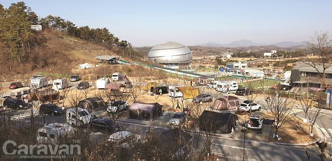안성맞춤랜드 캠핑장 내 오토캠핑 사이트 전경