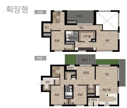 최정호 장관 후보자가 분양 받은 세종 캐슬앤파밀리에 디아트 전용 155㎡ 평면도. 20층 꼭대기층에 들어서는 복층형 구조다.