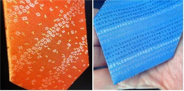 ▲ 노회찬의 한글넥타이 ⓒ노회찬재단