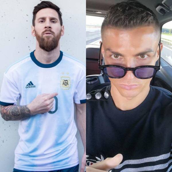 메시와 호날두   사진출처=메시 호날두 SNS 페이스북