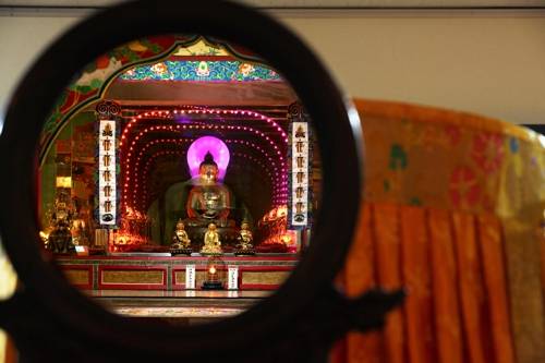 박물관 2층에 있는 불상 [사진/전수영 기자]