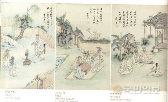 독일 라이프치히 그라시민속박물관이 소장하고 있는 개항기 조선의 풍속화. 조선 후기 풍속화의 대가인 김홍도 신윤복 김득신의 특징을 적절히 차용해 재구성했다.