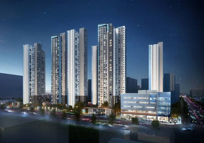 삼성동 래미안 라클래시 야경투시도.