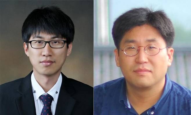 조영욱(왼쪽) KIST 양자정보연구단 선임연구원과 김윤호(오른쪽) POSTECH 물리학과 교수 연구팀이 양자 컴퓨터의 기본단위인 큐비트의 상태를 측정할 때 기하학적 위상이 발생한다는 사실을 규명했다. KIST 제공