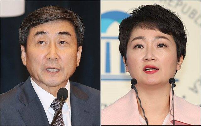 이종걸(왼쪽) 더불어민주당 의원이 바른미래당을 탈당한 무소속 이언주 의원을 '걸어 다니는 유해 매체' '19금 정치인'이란 원색적인 표현으로 비판했다. ⓒ데일리안 박항구·홍금표 기자