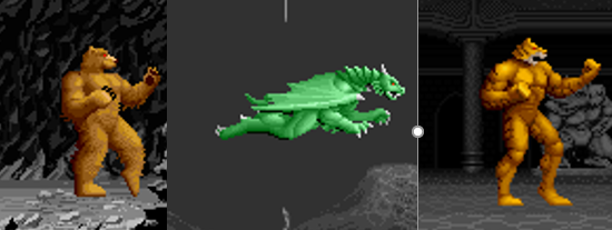 (늑대인간 외에도 곰인간, 호랑이인간, 용인간으로 변신이 가능했다)