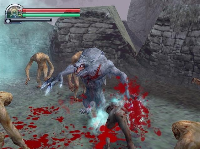 (게임 내에서는 이런 모습.. 피가 튀는 모습이 잔혹하기 짝이 없다)