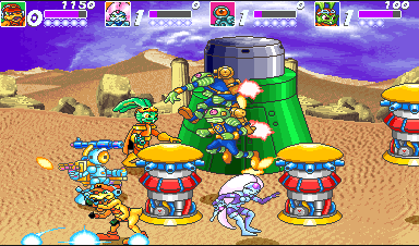 (4인 동시 플레이를 지원하기 때문에 난리도 아닌 모습이 자주 연출된다)