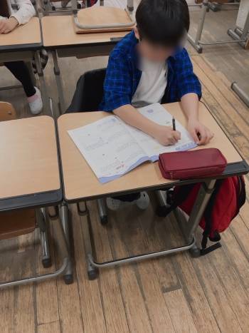 학교에서도, 학원 숙제./사진=남형도 기자