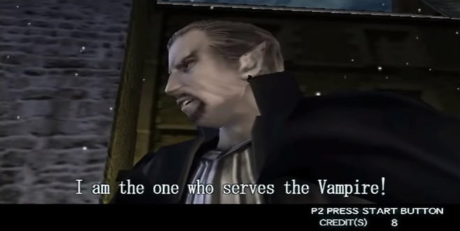 (스테이지 보스로 등장하는 검사 드라큘라)