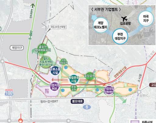 국토교통부가 7일 발표한 ‘수도권 주택 30만호 공급안-3차 신규택지 추진 계획’에 따른 새 신도시로 지정된 경기 부천시 대장동 일원의 개발 구상안. 국토교통부 제공